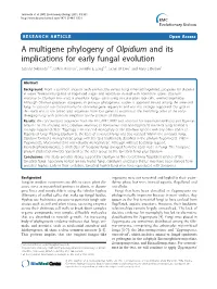 A Multigene Phylogeny of Olpidium and Its Implications for Early Fungal Evolution