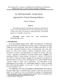 An Anthropomorphic Avatar-Based Approach for Virtual Tutoring Software