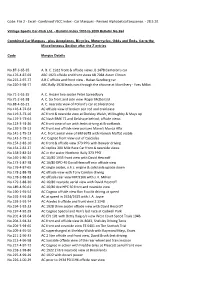 Combined VSCC Index - Car Marques - Revised Alphabetical Sequence