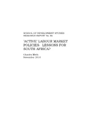 For South Africa, There Are Two Separate Problems to Be Addressed