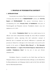 I. Profile of Pudukkottai District