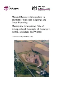 Mineral Resources Report for Merseyside