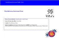Play Sufficiency Assessment Toolkit – Part 2