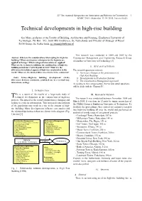 Technical Developments in High-Rise Building