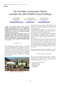 The Terramax Autonomous Vehicle Concludes the 2005 DARPA Grand Challenge