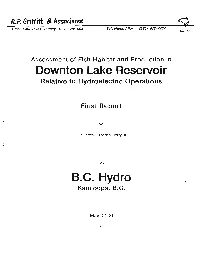 Assessment of Fish Habitat and Production in Downton Lake