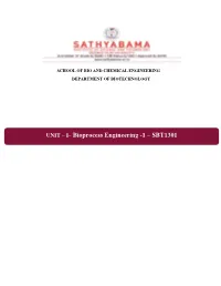 Bioprocess Engineering -1 – SBT1301