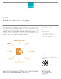 Enhanced Metadata Support