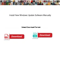 Install New Windows Update Software Manually
