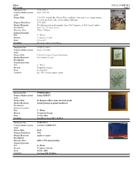 Object Report