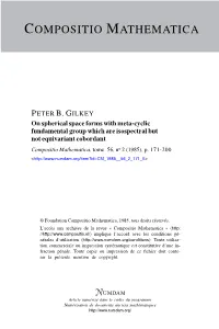 On Spherical Space Forms with Meta-Cyclic Fundamental Group Which Are Isospectral but Not Equivariant Cobordant Compositio Mathematica, Tome 56, No 2 (1985), P