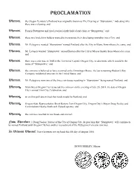 Proclamation