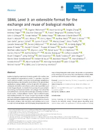 SBML Level 3: an Extensible Format for the Exchange and Reuse of Biological Models