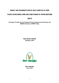 Survey and Documentation of Wild Varieties of Crop Plants in National