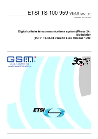 TS 100 959 V8.4.0 (2001-11) Technical Specification