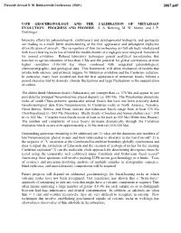 U-Pb Geochronology and the Calibration of Metazoan Evolution: Progress and Promise