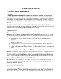 Veterinary Internship Guidelines