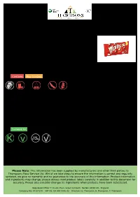 Allergy Information Nutritional Information Mars Maltesers Original