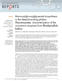 Characterization of the Uncommon Enzymes from (2004)