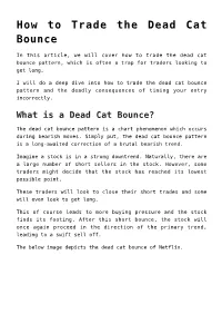 How to Trade the Dead Cat Bounce