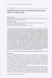 Inhabiting Infrastructure: Exploring the Interactional Spaces of Urban Cycling