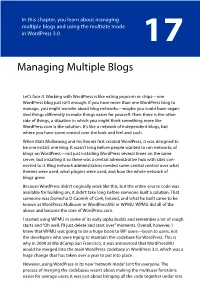 Managing Multiple Blogs and Using the Multisite Mode in Wordpress 3.0