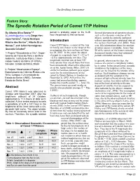 The Synodic Rotation Period of Comet 17/P Holmes