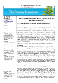 A Review on Putative Mechanism of Action of Nootropic Herb Bacopa