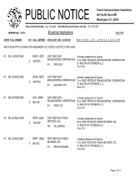 Broadcast Applications 4/2/2019