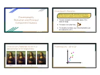 Dimensionality Reduction and Principal Component Analysis