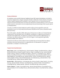 Disclosure Statement
