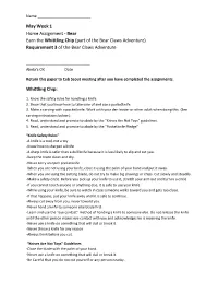 May Week 1 Home Assignment - Bear Earn the Whittling Chip (Part of the Bear Claws Adventure) Requirement 3 of the Bear Claws Adventure