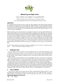 Measuring Owl Flight Noise