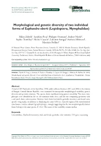 ﻿Morphological and Genetic Diversity of Two Individual Forms Of