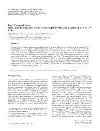 Palsa Uplift Identified by Stable Isotope Depth Profiles and Relation
