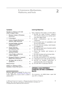 E-Commerce: Mechanisms, Platforms, and Tools 2