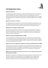Full Application Policy