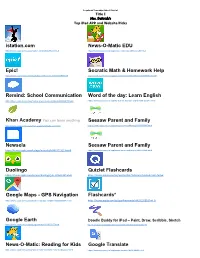 Istation.Com News-O-Matic EDU Epic! Socratic Math & Homework Help Remind: School Communication Word of the Day: Learn Englis