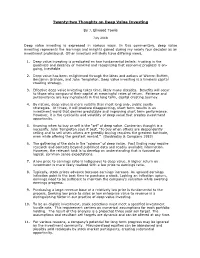 Twenty-Two Thoughts on Deep Value Investing
