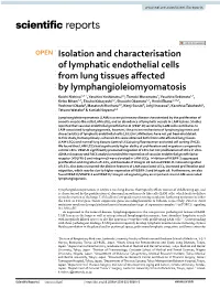 Isolation and Characterisation of Lymphatic Endothelial Cells From