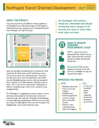 Northgate Transit Oriented Development FACT SHEET