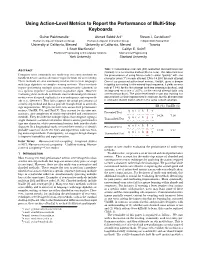Using Action-Level Metrics to Report the Performance of Multi-Step Keyboards
