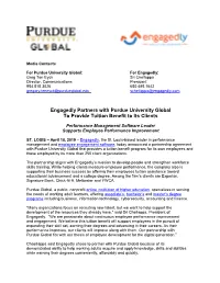 Engagedly Partners with Purdue University Global to Provide Tuition Benefit to Its Clients