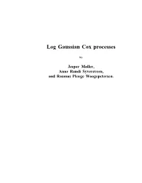 Log Gaussian Cox Processes