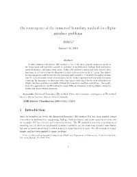 On Convergence of the Immersed Boundary Method for Elliptic Interface Problems