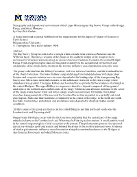 Stratigraphy and Depositional Environment of the Upper Mississippian Big Snowy Group in the Bridger Range, Southwest Montana By