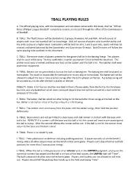 Tball Playing Rules