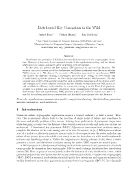 Distributed Key Generation in the Wild