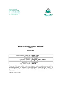 Module 14. Operational Efficiency: Ground Risk Analysis
