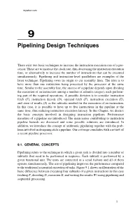 Pipelining Design Techniques